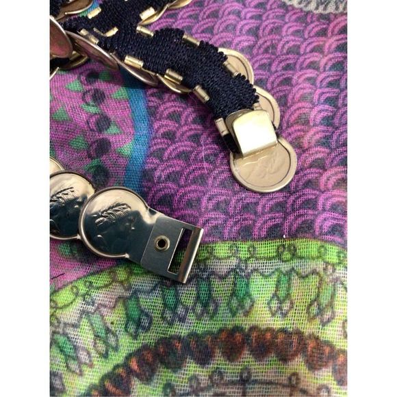 Vintage Gold Coin Stretch Belt ~ So Cute! Medium - Picture 5 of 16